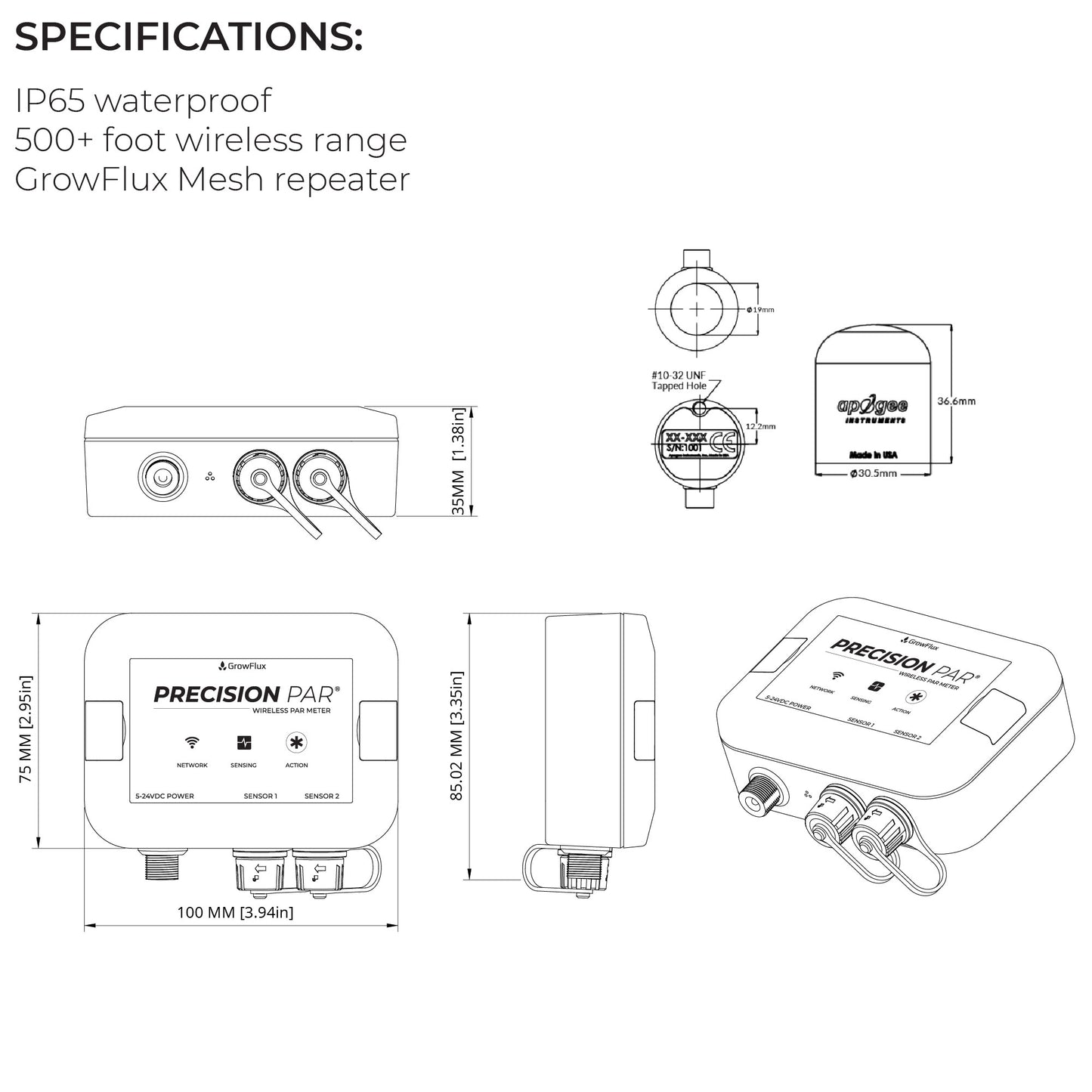 Precision PAR® - PAR & DLI sensor